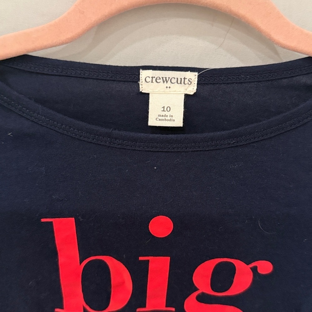 Crewcuts Jcrew Big Heart navy t shirt size 10 NWT - Picture 2 of 4